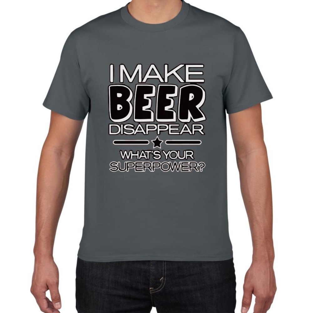 funny t shirt men What's Your Superpower Drinker